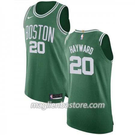 Maglia NBA Boston Celtics Gordon Hayward 20 Nike 2017-18 Verde Swingman - Uomo